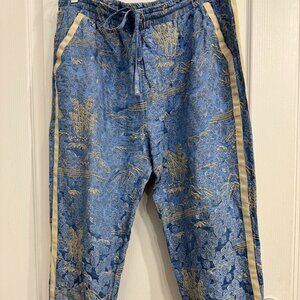 Johnny Was Chinoiserie drawstring Jogger pants Sz L